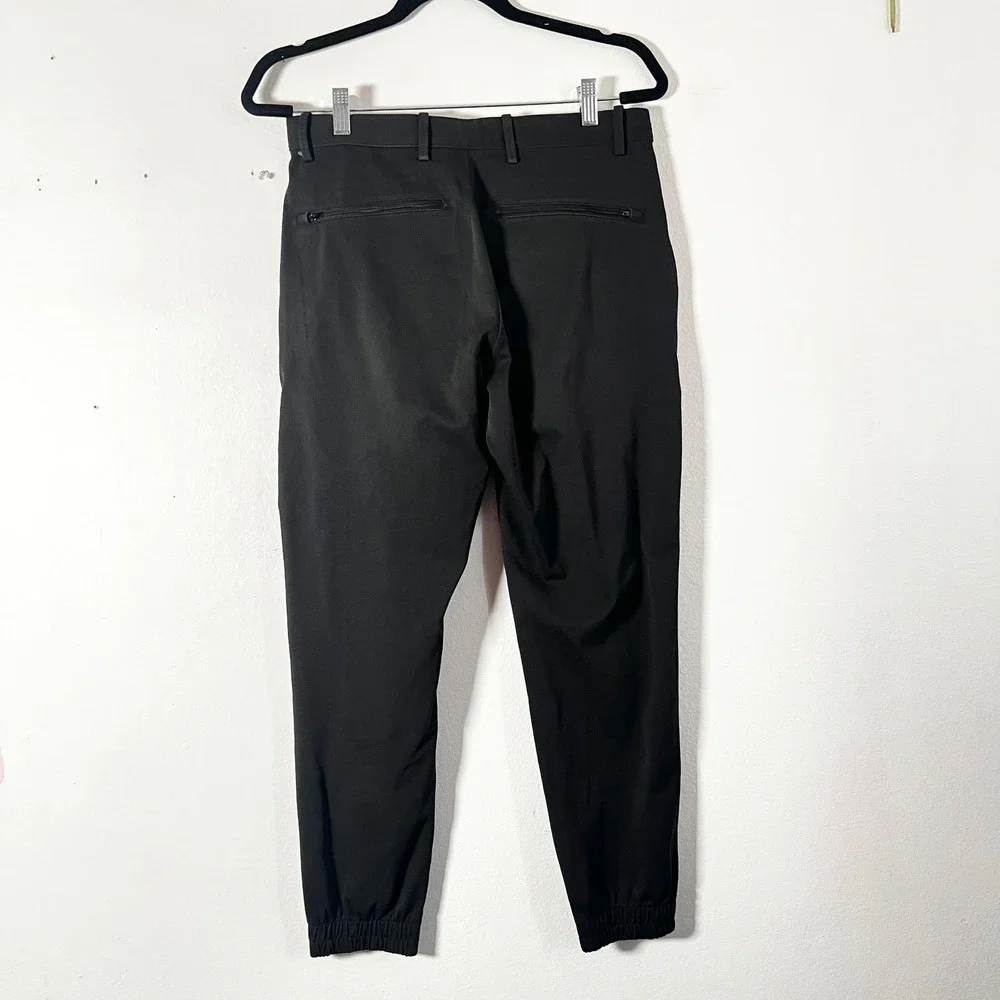 Uniqlo Pants Mens Small Black Woven Joggers Zip Pocket Athletic